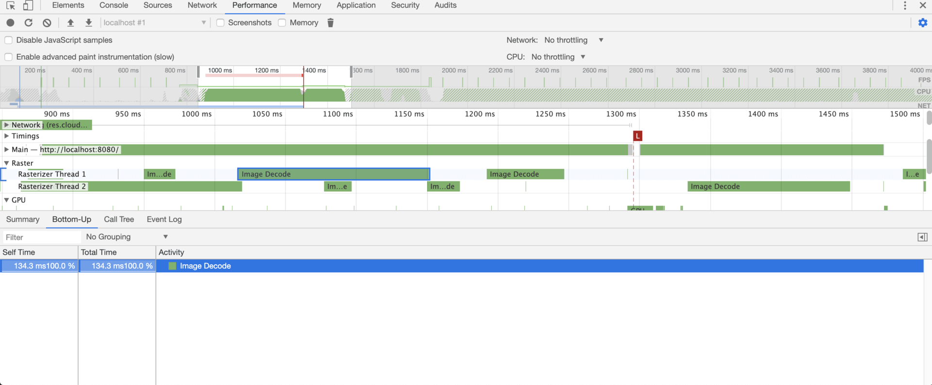 Chrome Sample Timeline